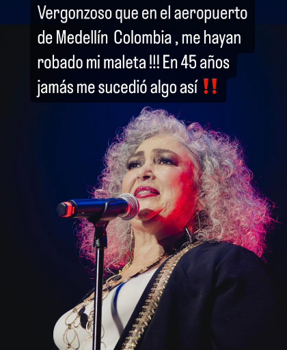 AMANDA MIGUEL DENUNCIA ROBO DE SU MALETA EN MEDELLIN