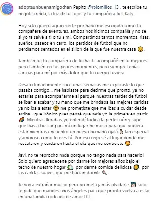 “Katy”, la mascota de Javier Acosta, busca un nuevo hogar tras la decisión de su dueño de someterse a la eutanasia 2 “Katy”, la mascota de Javier Acosta, busca un nuevo hogar tras la decisión de su dueño de someterse a la eutanasia