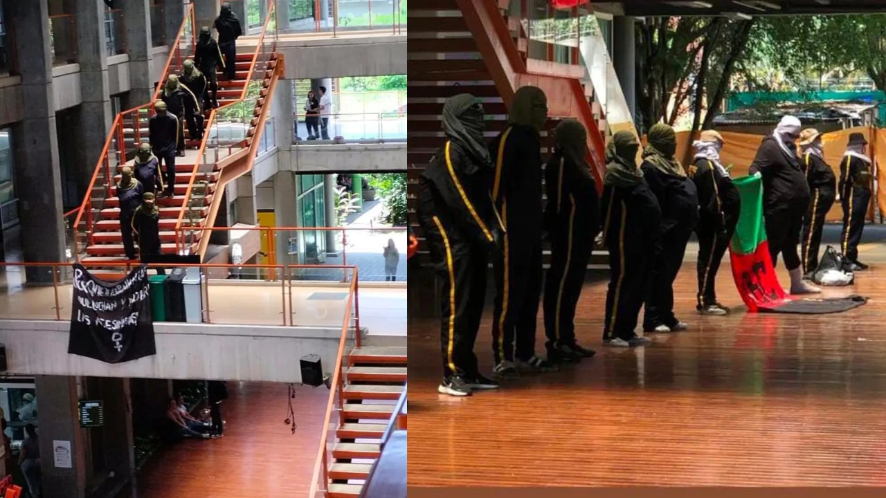 Por presencia de encapuchados evacuan el Politécnico Jaime Isaza Cadavid, al sur de Medellín