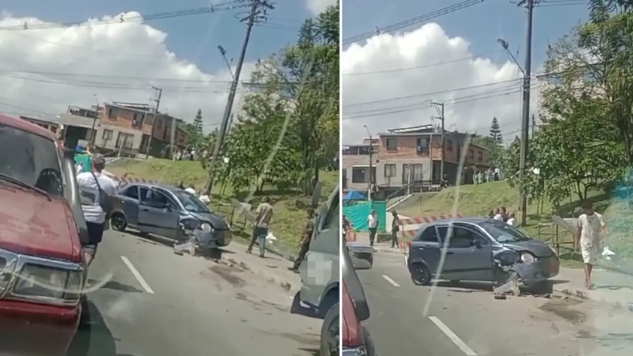 Reportan que un carro se habría quedado sin frenos y colisionó con otro en El Picacho