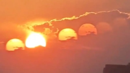 ¡Qué hermoso! Aparecieron siete soles en el cielo de Chengdu, China Siete-soles-China