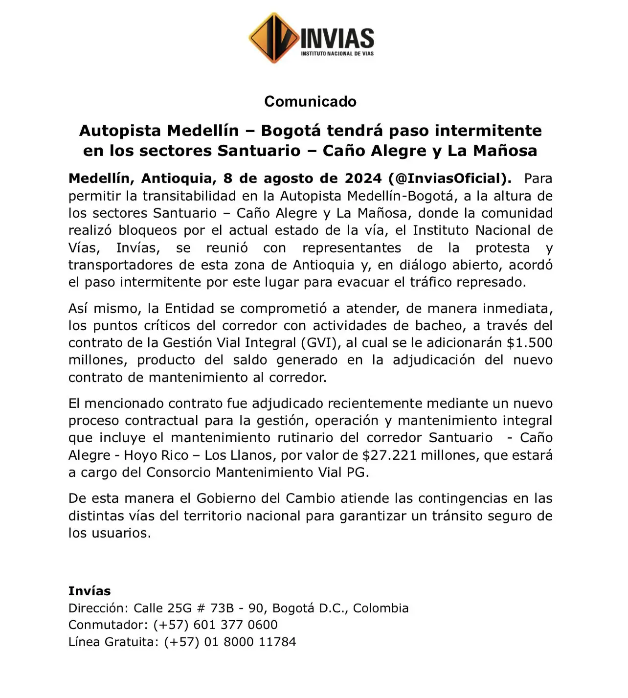 invias-autopista-medellín-bogotá-paso-intermitente