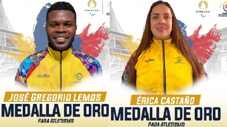¡No fue una, fueron dos! Sonó el himno de Colombia en los Paralímpicos de París, dos medallas de oro medalla-oro-paralimpicos-paris-colombia