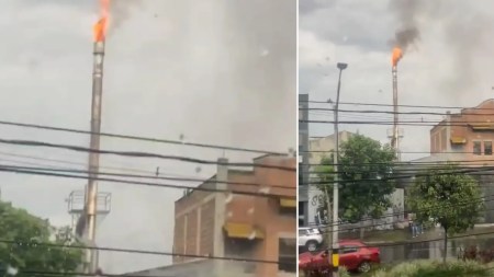 Rayo provoca emergencia en Medellín: el incendio fue controlado por los bomberos