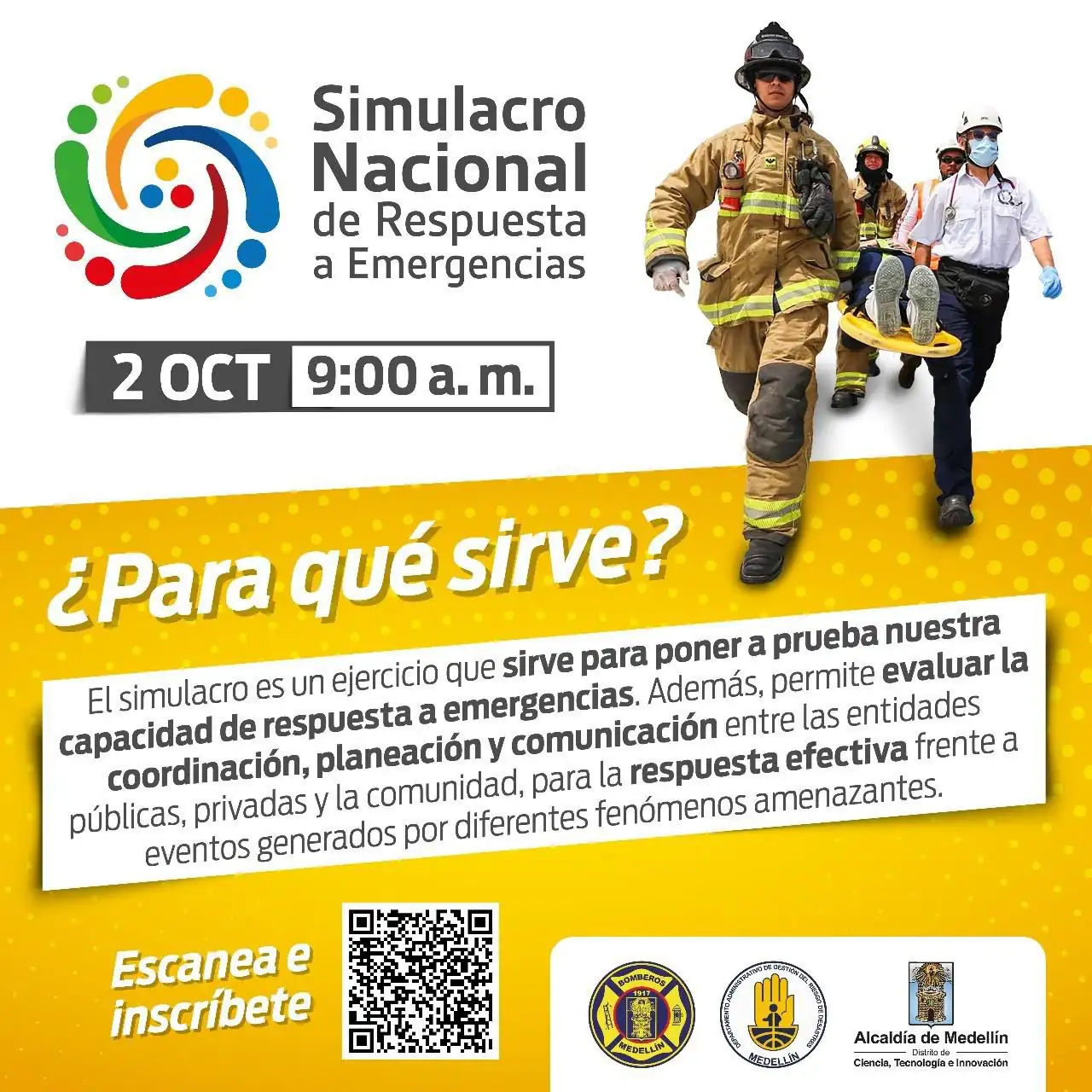 ¿Cómo actuar ante un fuerte sismo? Medellín participará en Simulacro Nacional de Respuesta a Emergencia 1 Simulacro-nacional-de-respuesta-emergencias-2024