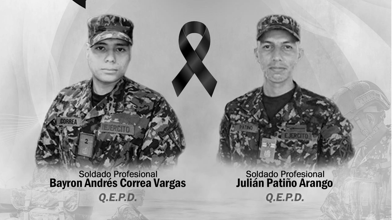 Condolencias a sus familiares: Bayron y Julián fueron los dos soldados que murieron en atentado en Arauca 1 soldados completa