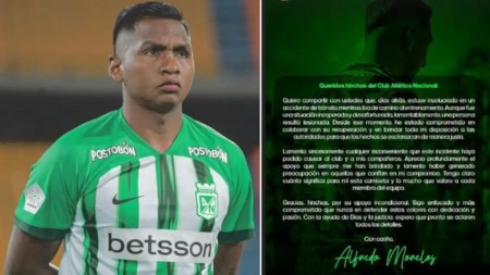 Alfredo Morelos se disculpa tras accidente: “Lamento sinceramente cualquier inconveniente que este incidente haya podido causar”