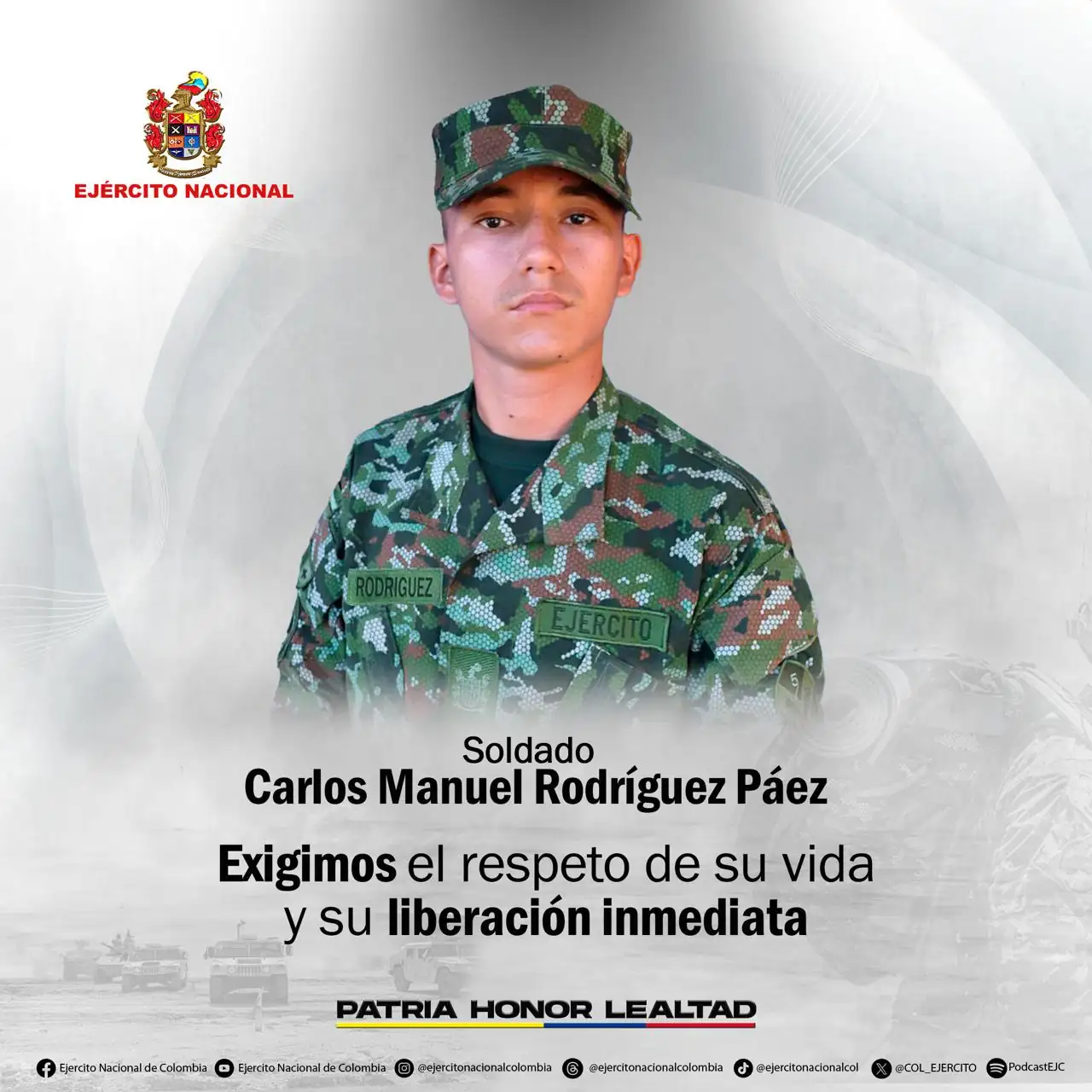 Soldado que estaba de permiso, al parecer, fue raptado por dos presuntos integrantes del ELN