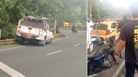 En Medellín, un carro, al parecer, sin frenos le quitó la vida a un vendedor de bebidas que estaba en un andén