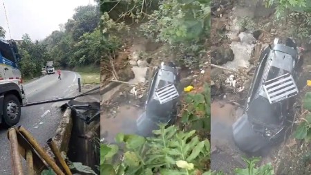 accidente-choque-san-luis-vehículo-vacio-quebrada