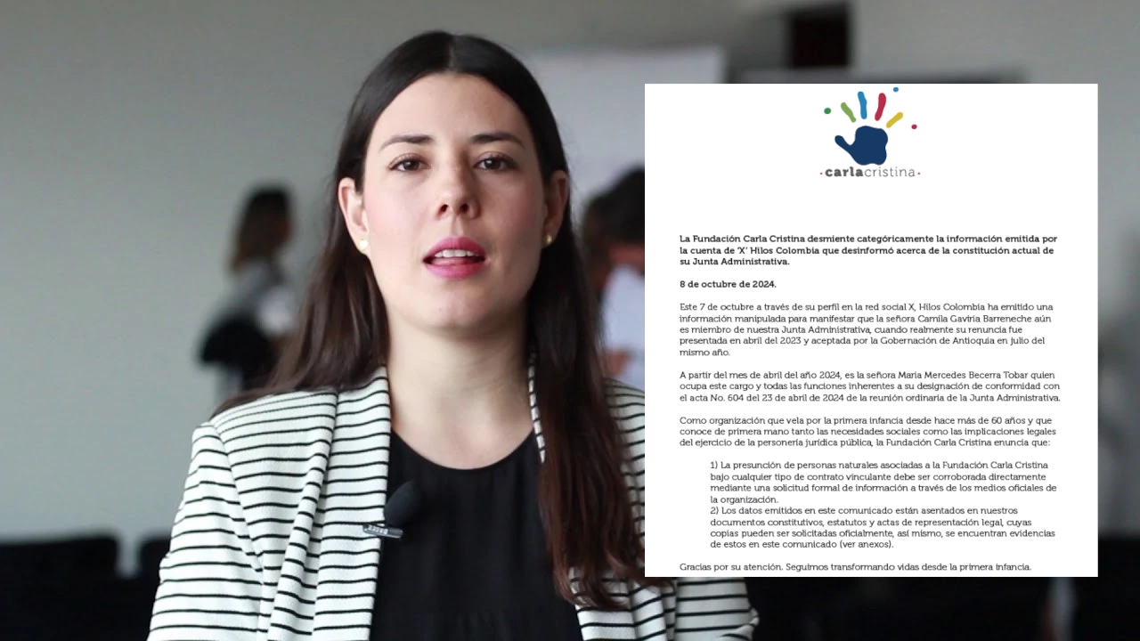 Camila Gaviria, quien sería la nueva concejal de Medellín no hace parte de la junta directiva de Fundación Carla Cristina