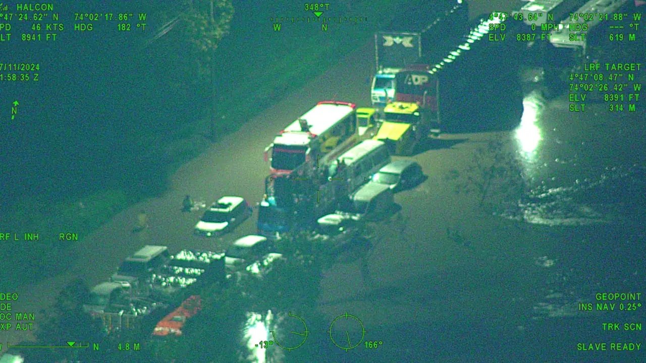 Inundación en Bogotá: vehículos atrapados y fuertes lluvias afectan principales vías de la ciudad 1 Inundación en Bogotá: vehículos atrapados y fuertes lluvias afectan principales vías de la ciudad