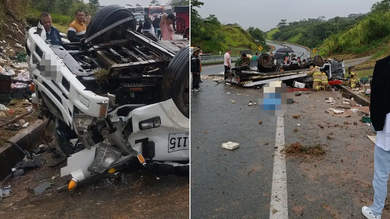 ¡Muy lamentable! Ayudante del conductor de un Furgón pierde la vida tras accidente en Antioquia
