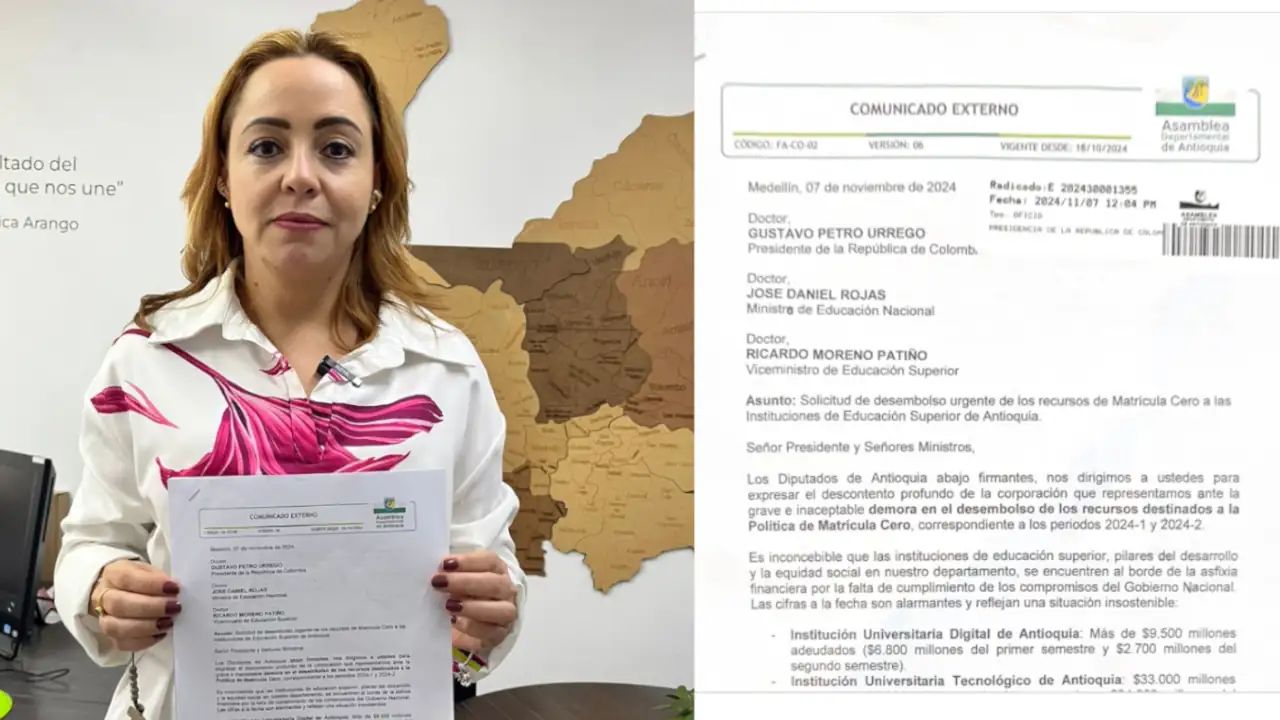 Diputados de Antioquia exigen al Gobierno Petro el pago de Matrícula Cero para universidades públicas Diputados de Antioquia exigen al Gobierno Petro el pago de Matrícula Cero para universidades públicas
