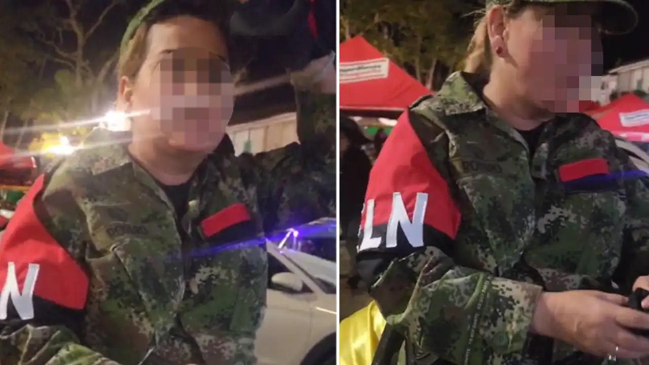 Presunta funcionaria de la Fiscalía es sorprendida con disfraz de guerrillera del ELN en Antioquia