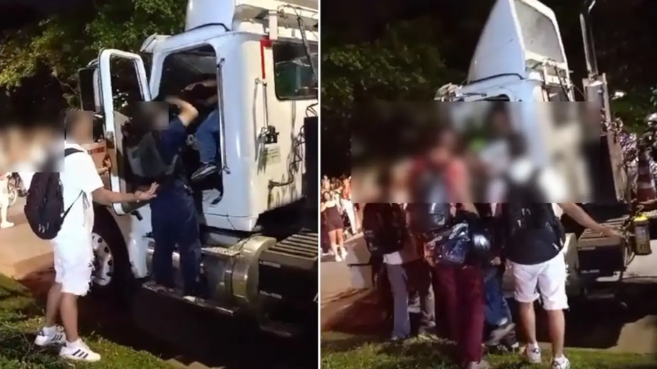 Conductor fue agredido durante protesta cerca de la UdeA, en Medellín
