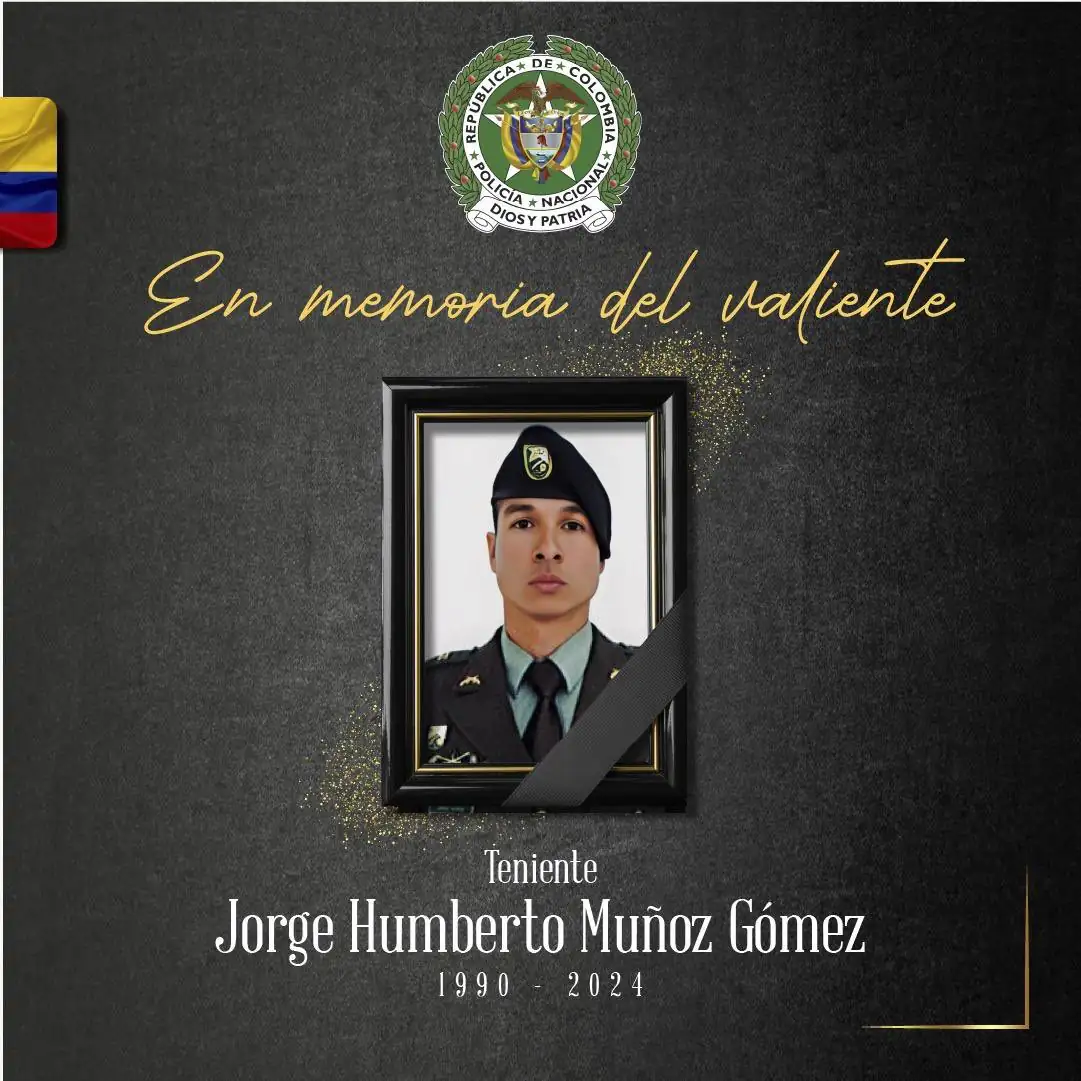 Dolor en Urabá: Teniente de la Policía perdió la vida en combate con guerrilleros del ELN