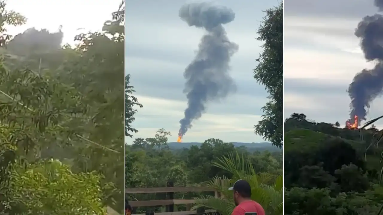 Quedó grabado el momento exacto de la erupción del volcán en Turbo, Antioquia