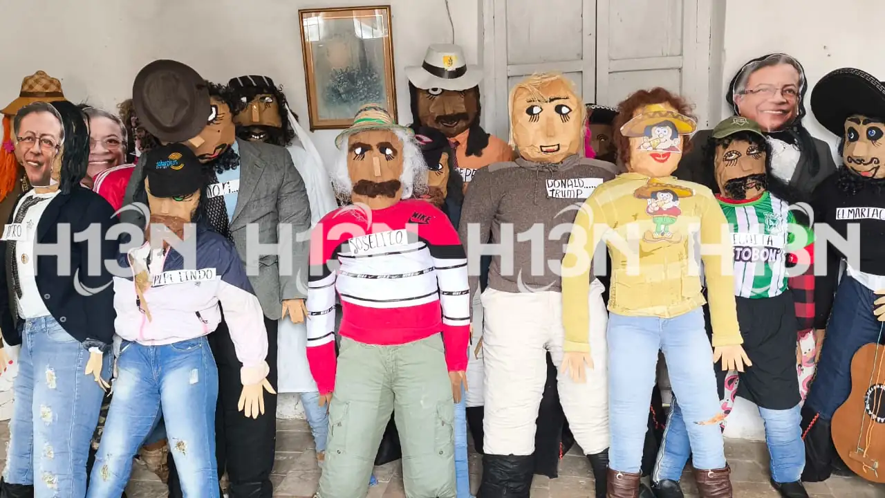 La tradición de quemar el Año Viejo sigue viva en Antioquia