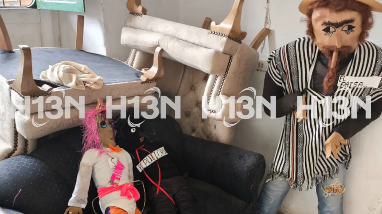 La tradición de quemar el Año Viejo sigue viva en Antioquia