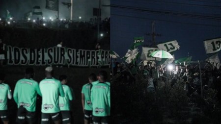 ¡Una pasión desbordada! Increible banderazo de hinchas de Atlético Nacional previo a la final de Copa Ante América Banderazo-Guarne