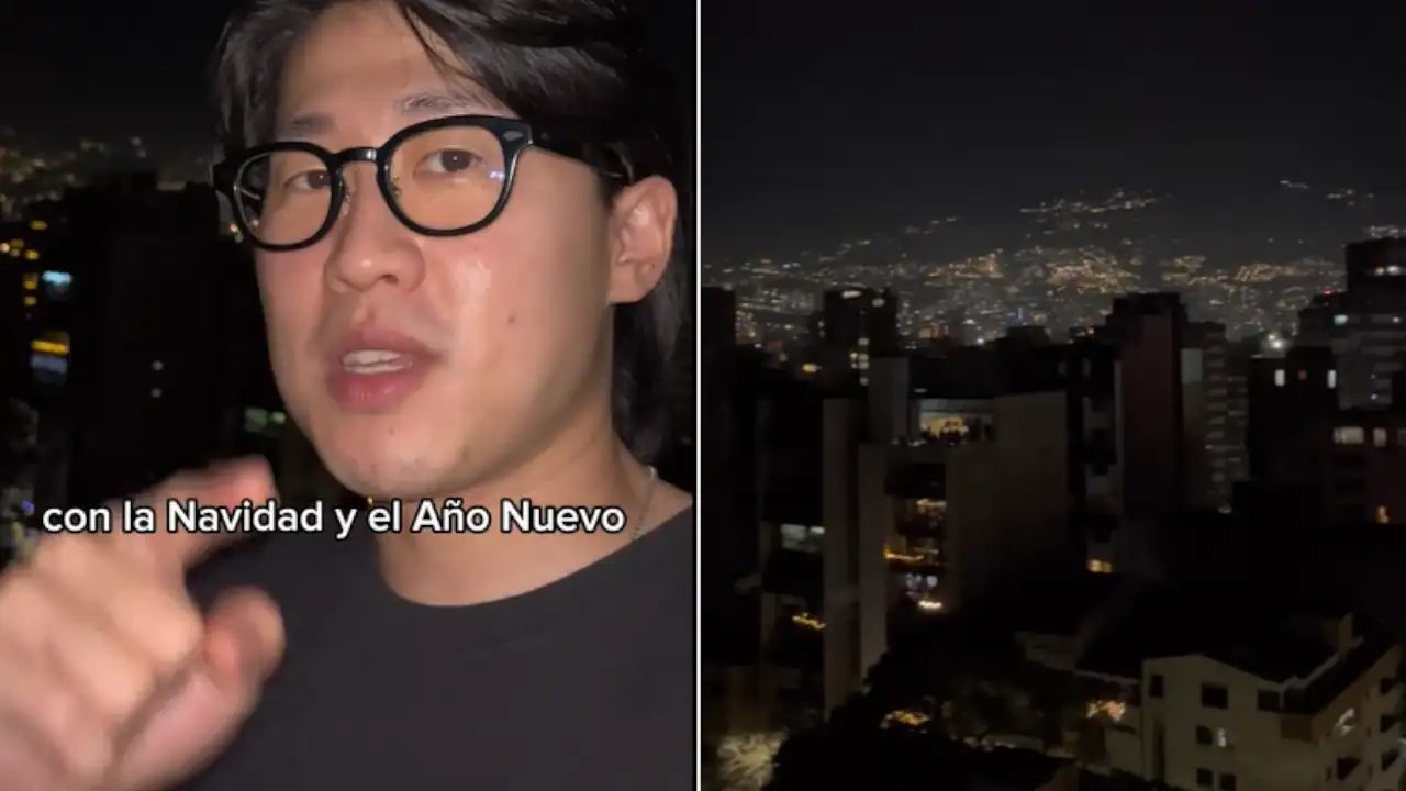 Fuegos artificiales de la Alborada en Medellín impresionan a turista Fuegos artificiales de la Alborada en Medellín impresionan a turista