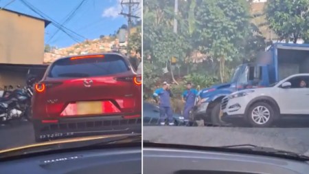 "¡Dos horas en un taco!": Reportan congestión por carros mal parqueados en Santo Domingo