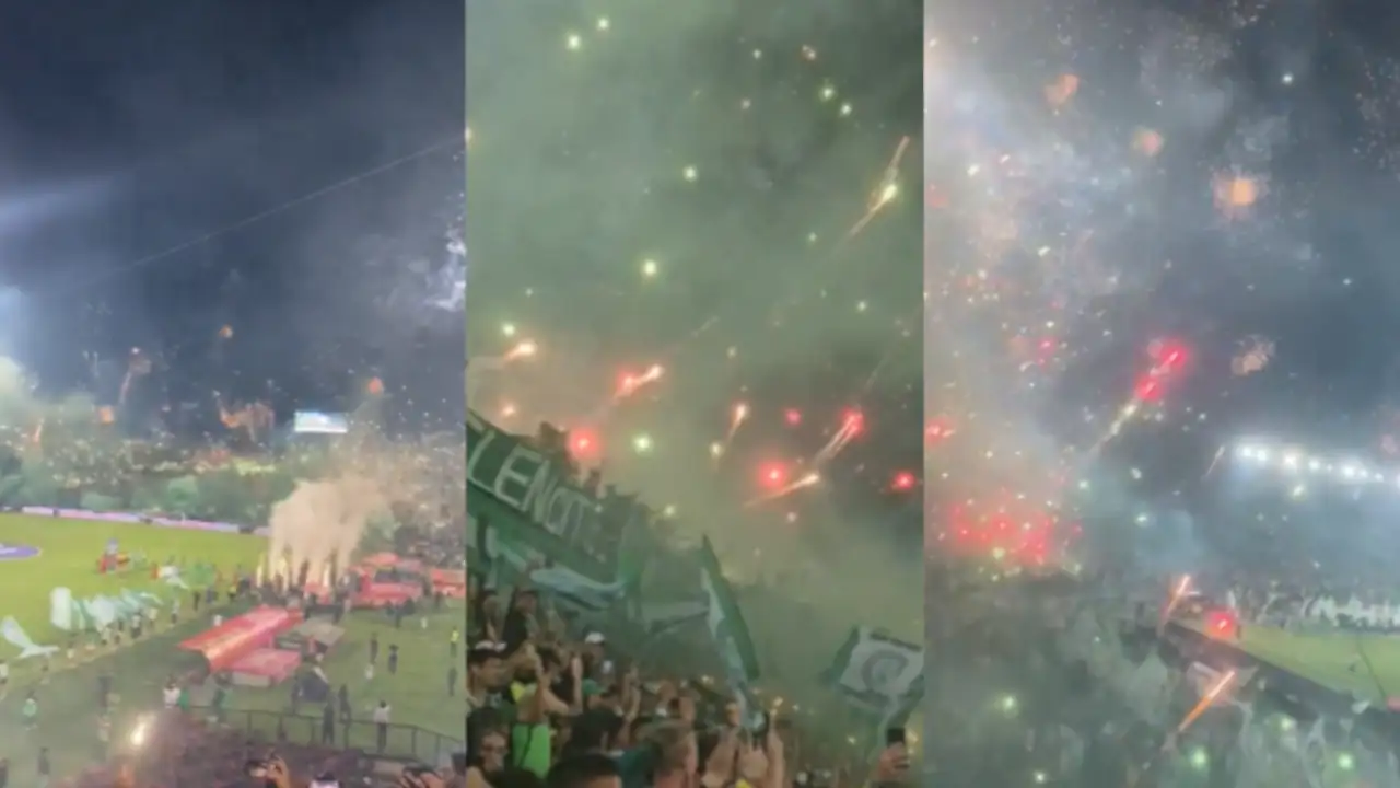 "No hay nada que se compare con la hinchada del verde": hicieron honor a cántico y el Atanasio vibró con el recibimiento 1 Salida-Atlético-Nacional