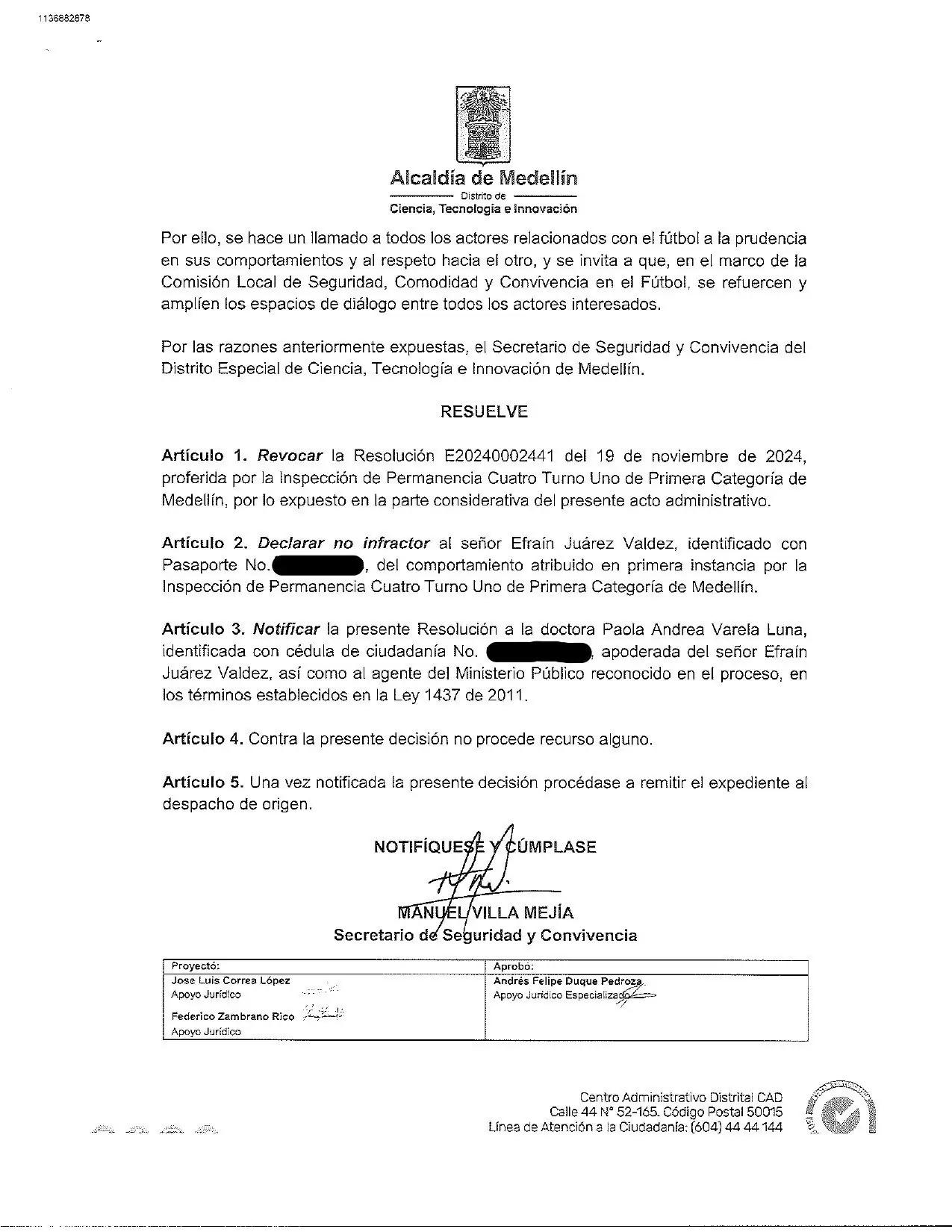 Sanción-Juárez