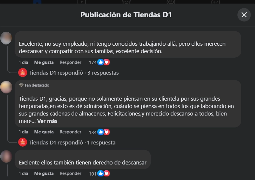 Pilas que en Tiendas D1 no habrá servicio el 25 de diciembre y el 1 de enero