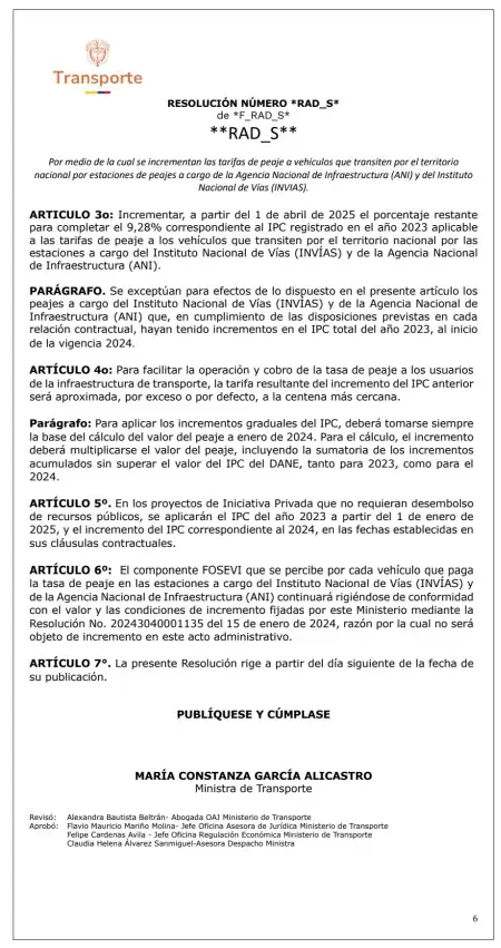 ¡Hubo cambios! Ya no serán dos sino tres aumentos en los precios de peajes para 2025 2 comunicado-2
