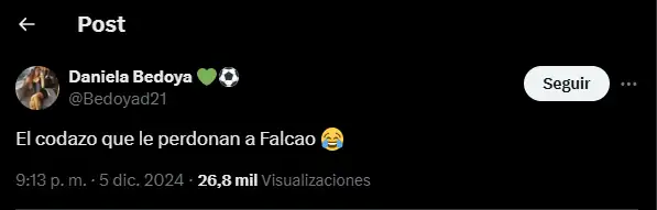 ¿Debió ser roja?: codazo de Falcao a Millán en el clásico Millonarios vs Santa Fe 3 redes-3