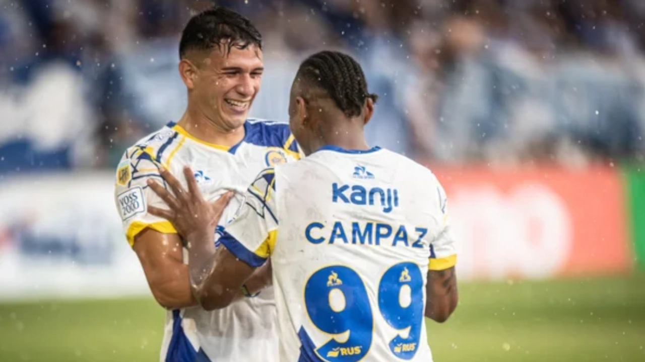 Jaminton Campaz inició la Liga Argentina con gol y destaca con Rosario Central