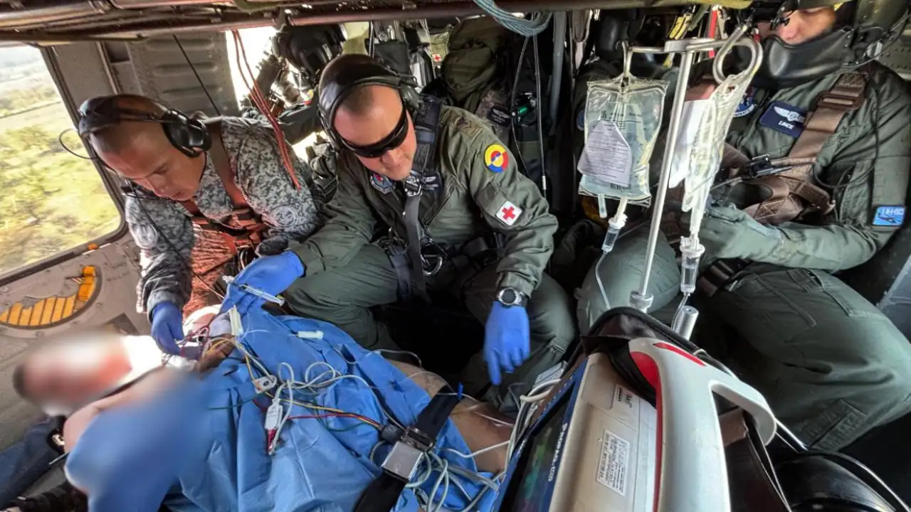 La Fuerza Aeroespacial desde Rionegro: rescate de patrullero víctima de ataque en Cesar