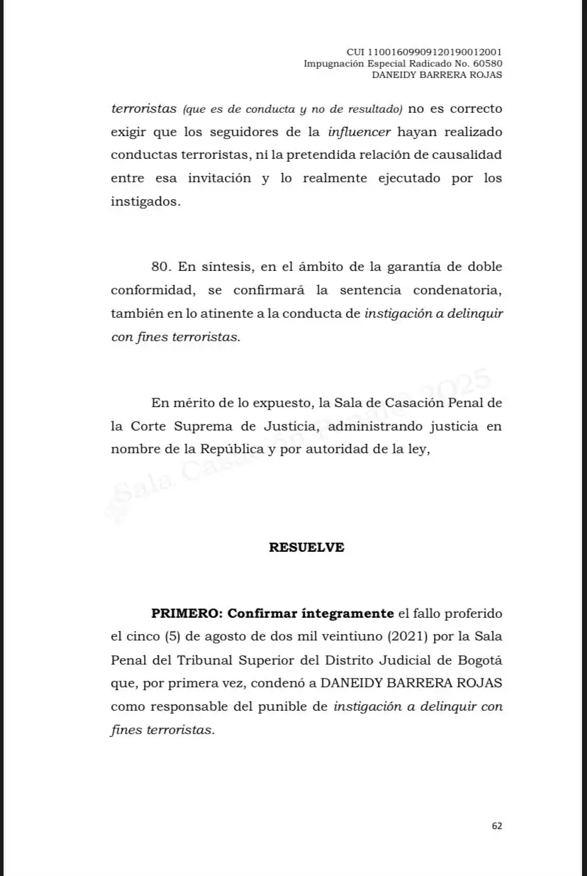 Más detalles de la sentencia de la Corte Suprema de Justicia contra ´Epa Colombia´,¿qué pasará con sus redes sociales? 2 Sentencia-1