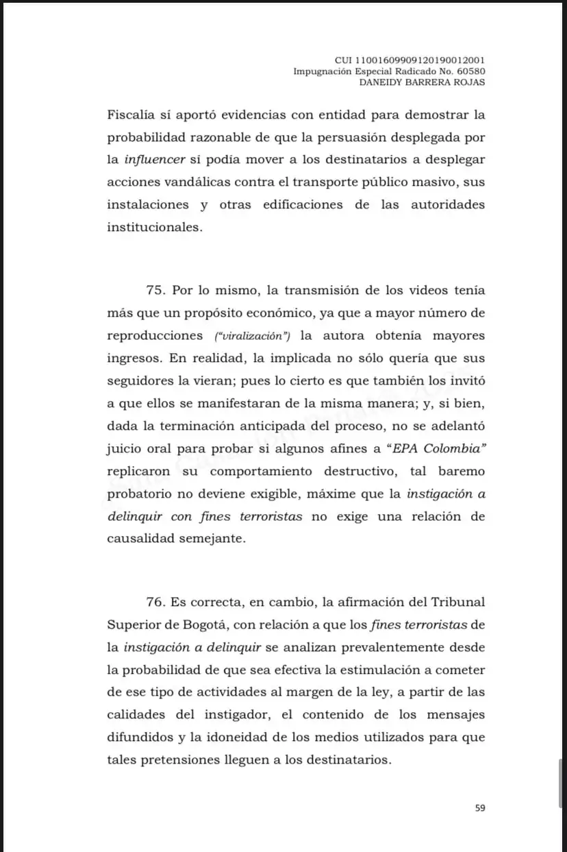 Más detalles de la sentencia de la Corte Suprema de Justicia contra ´Epa Colombia´,¿qué pasará con sus redes sociales? 3 Sentencia-2