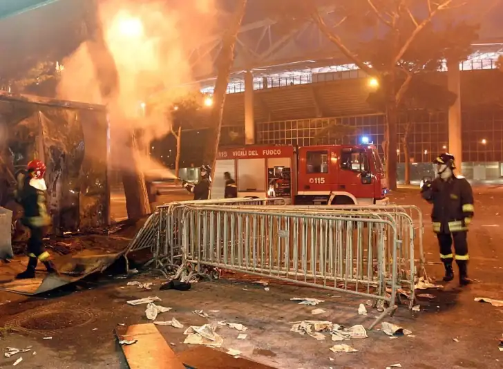 Nueve hinchas de la Real Sociedad fueron agredidos en enfrentamientos con ultras de la Lazio 1 Violencia-hinchas