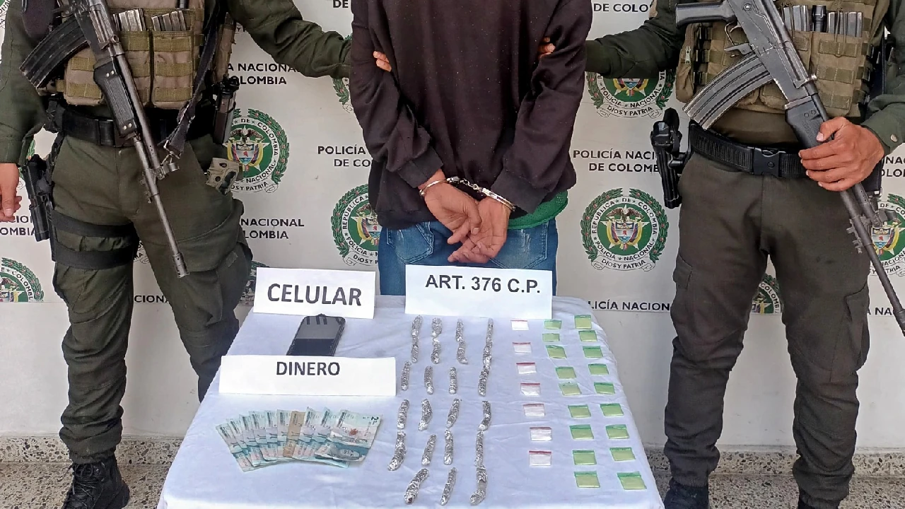 Sorprenden a presunto distribuidor de estupefacientes en zona urbana del municipio de Yarumal captura-hombre-yarumal-estupefacientes