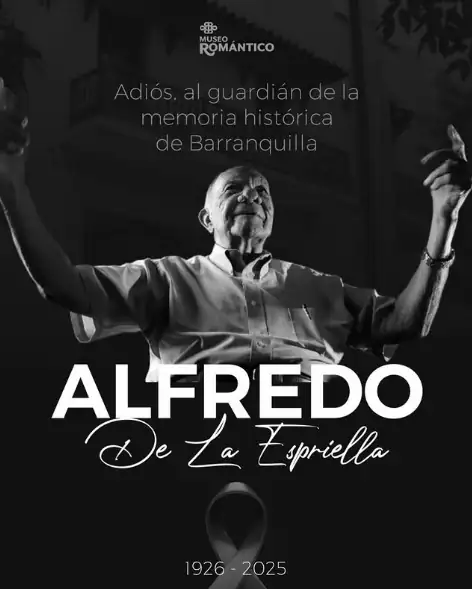 Murió a los 98 años, el historiador barranquillero Alfredo De la Espriella 1 comunicado