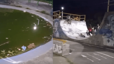 ¡Como una "piscina" de suciedad! Ciudadanos denuncian el mal estado de la pista de Skate El Limonar #1