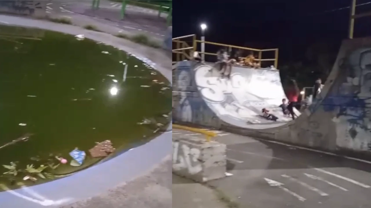 ¡Como una "piscina" de suciedad! Ciudadanos denuncian el mal estado de la pista de Skate El Limonar #1