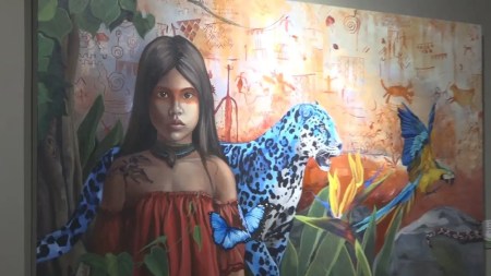 De la selva al lienzo: Dos hermanos expresan su amor por la naturaleza en sus pinturas. El camino del jaguar