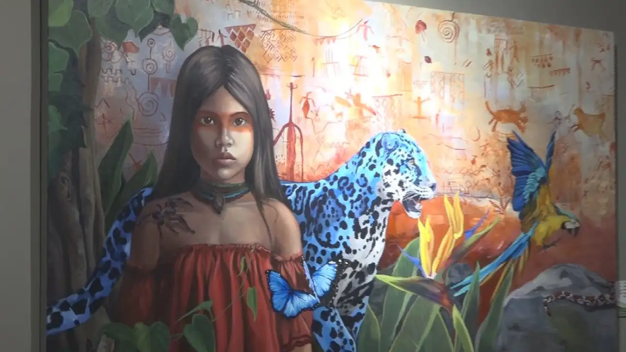 De la selva al lienzo: Dos hermanos expresan su amor por la naturaleza en sus pinturas. El camino del jaguar