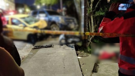 Mujer falleció en accidente en El Picacho: un taxi se quedó sin frenos cuando ella estaba en una moto siniestro vial-accidente -hoy-medellin