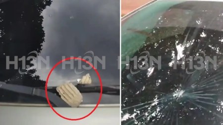 Conductor denuncia ataque con piedra desde un puente en la Avenida Regional