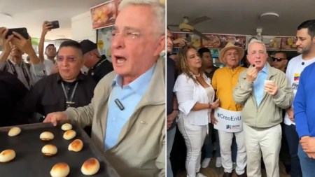 Desde una panadería en Medellín, el expresidente Uribe convocó a un “estallido democrático”