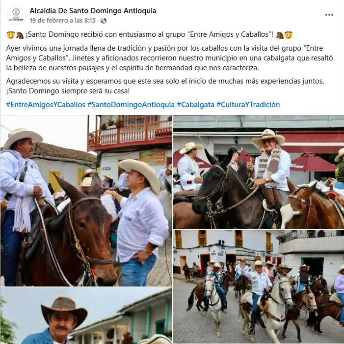 ¿Maltrato animal? Indignación por un caballo que murió tras cabalgata en Santo Domingo, Antioquia 2 cabalgata