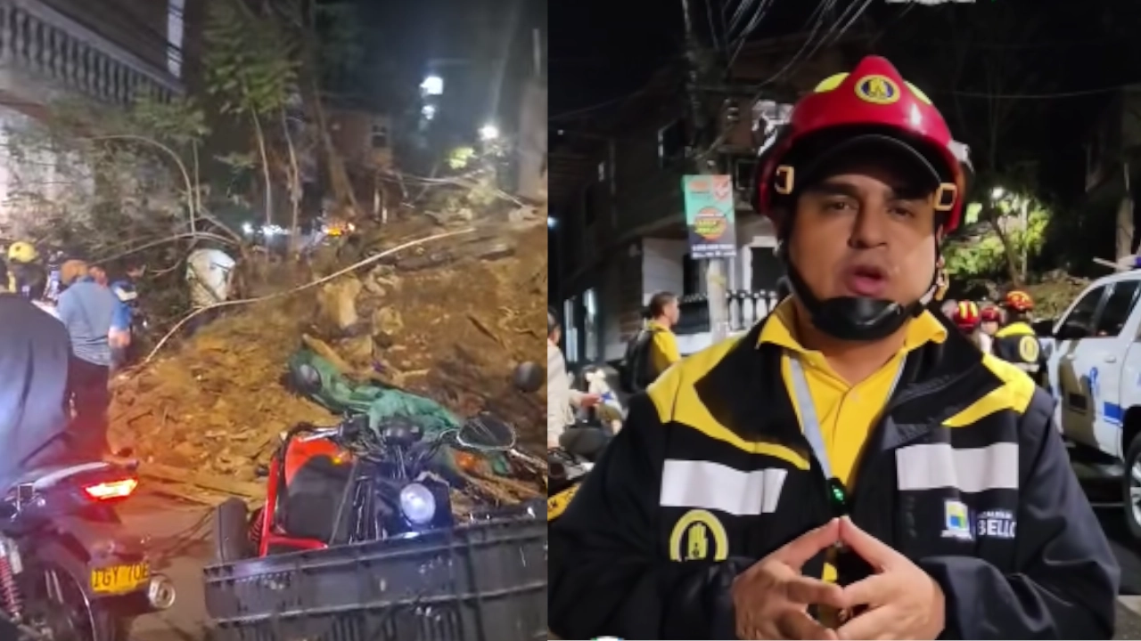 Deslizamiento de tierra en Bello, afecta varias viviendas y obligó a la evacuación de seis familias derrumbe mas senor
