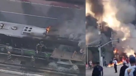 Videos| Una avioneta se estrelló en una concurrida avenida de São Paulo, Brasil: cayó sobre un autobús accidente-avioneta-incendio-brazil