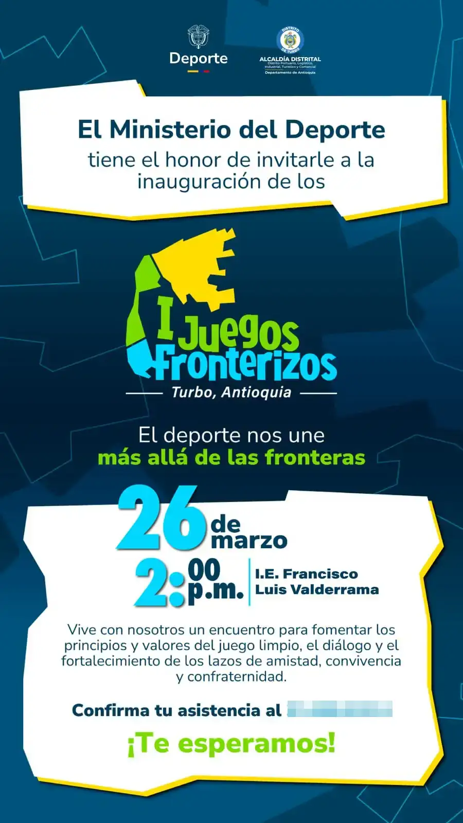 Tras varias horas de demora, Petro llegó a Turbo para inaugurar los primeros Juegos Fronterizos